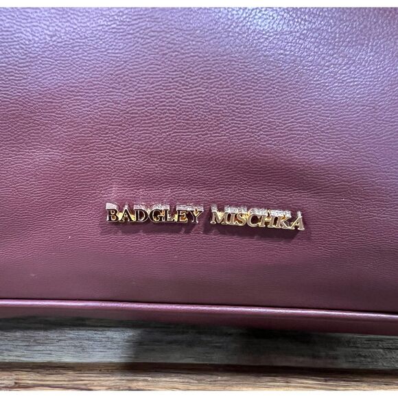 Badgley Mischka Wine Vegan Leather Crossbody Bag NWT - Picture 2 of 8